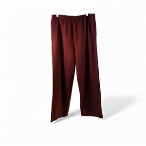 SKIMS NWT Cotton Fleece Classic Straight Leg in Merlot Size 3X